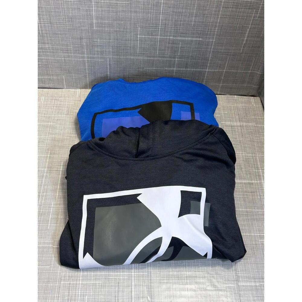 Under Armour Boys YXL Hoodie Bundle Blue & Black Tech Pullovers Excellent